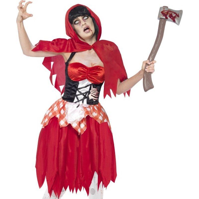 Zombie Hooded Beauty Costume Adult Red 1