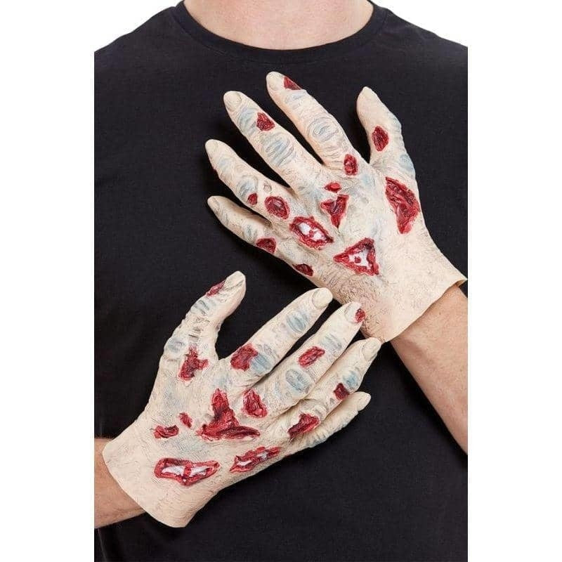 Zombie Latex Hands Adult Beige 1