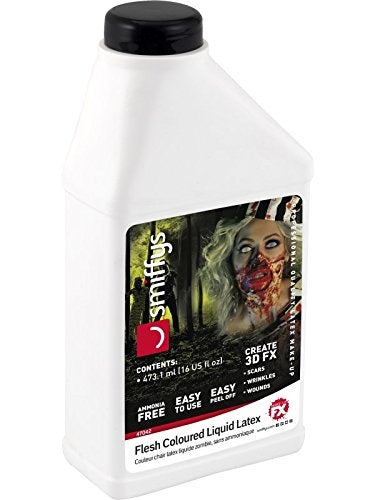 Zombie Liquid Latex Low Ammonia 473ml Flesh Coloured Make Up Base 1