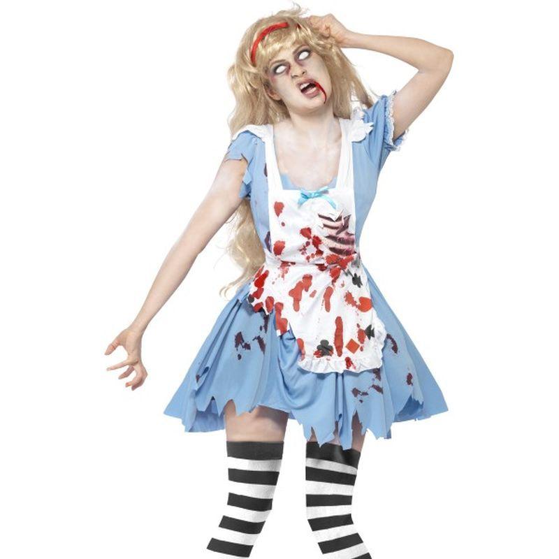 Zombie Malice Costume Adult Blue White Red 1