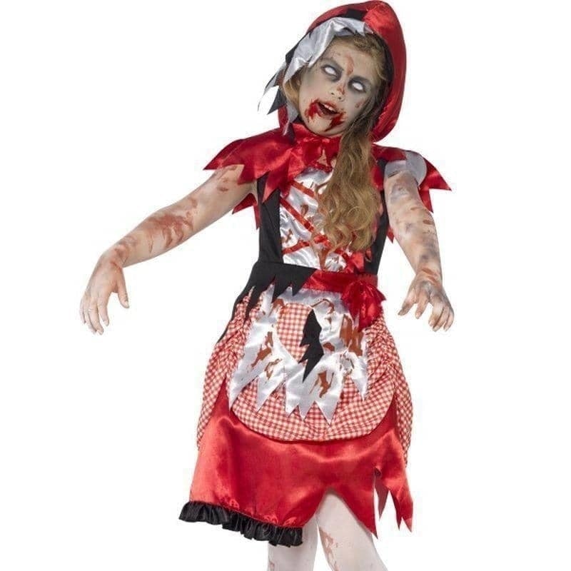 Zombie Miss Hood Costume Kids Red 1