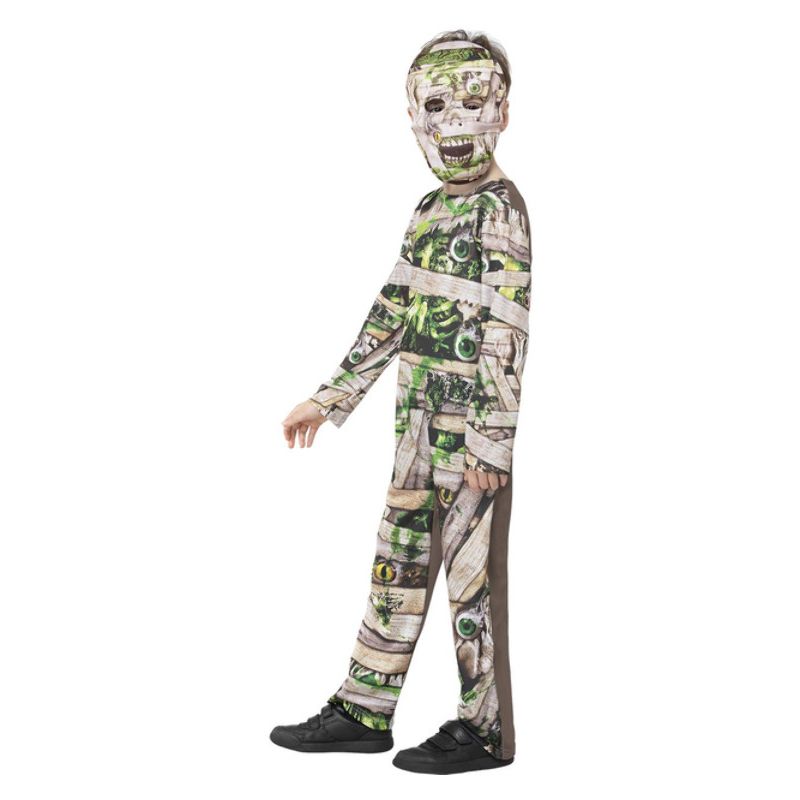 Zombie Mummy Costume Child Brown Green_3