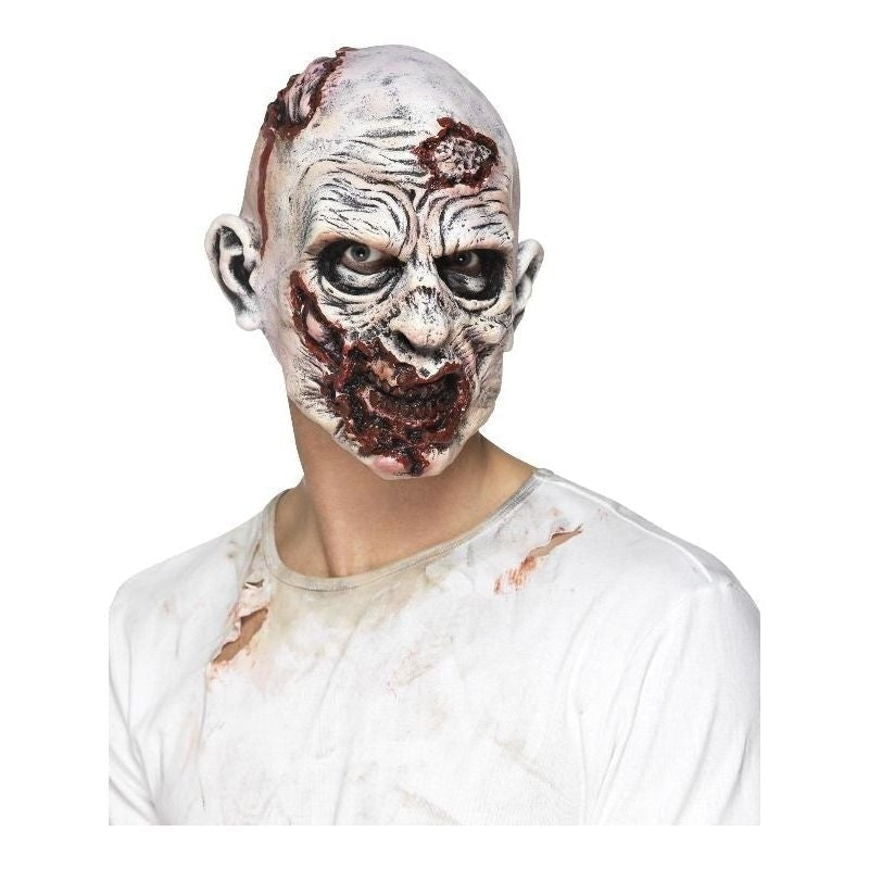 Zombie Overhead Mask Foam Latex Adult White Red 2