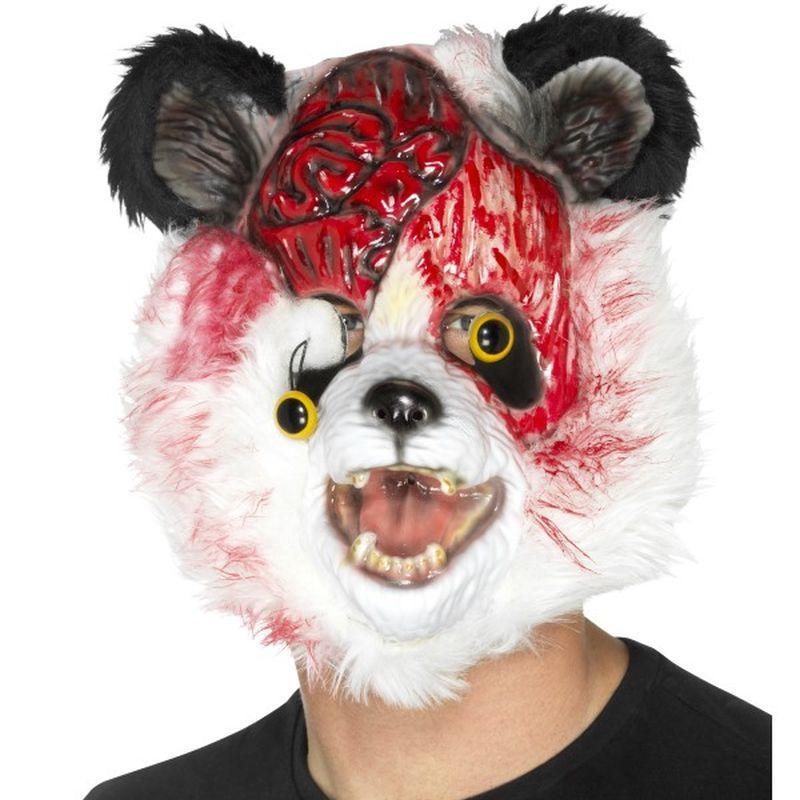 Zombie Panda Mask Adult Black White_1