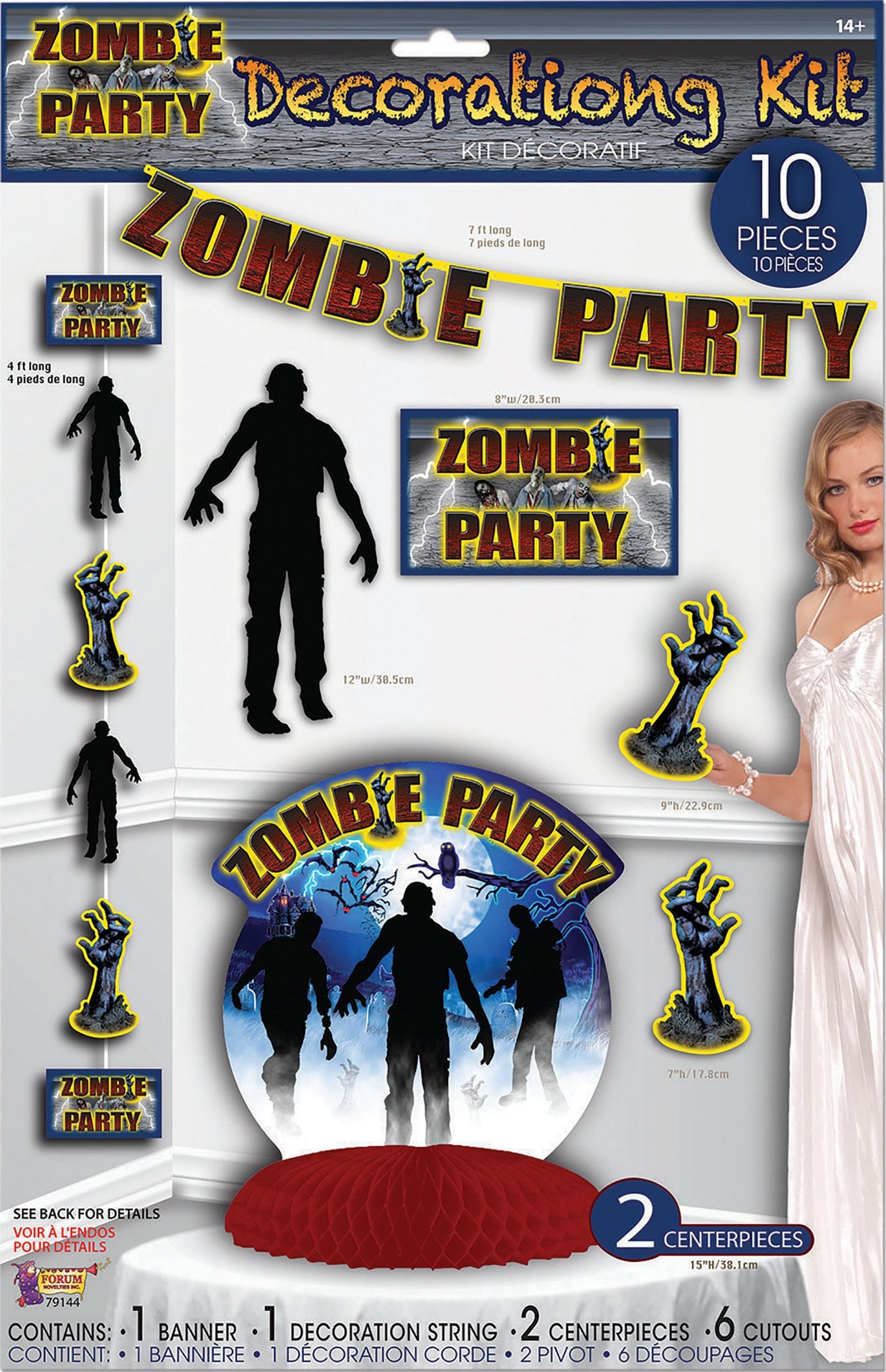 Zombie Party Decoration Set Halloween Party 10 Piece Kit 1