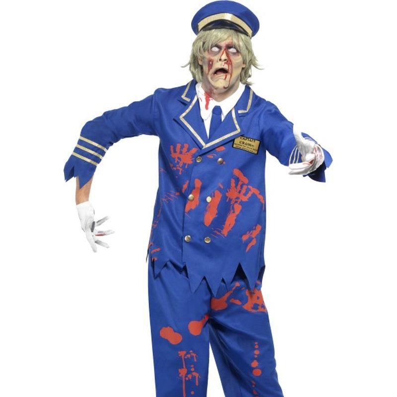 Zombie Pilot Captain Costume Adult Blue White 1