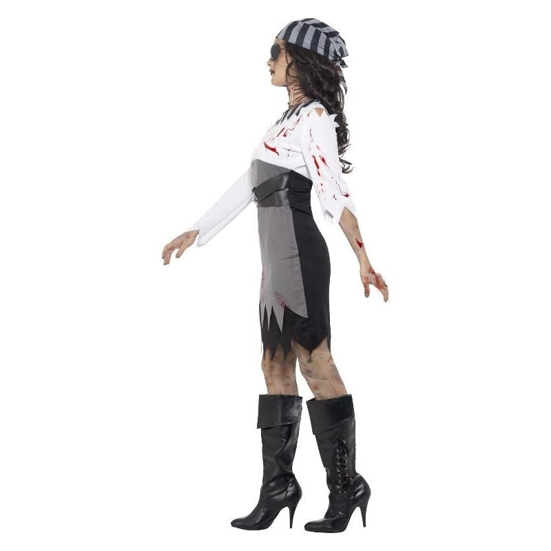 Zombie Pirate Lady Costume Grey 3