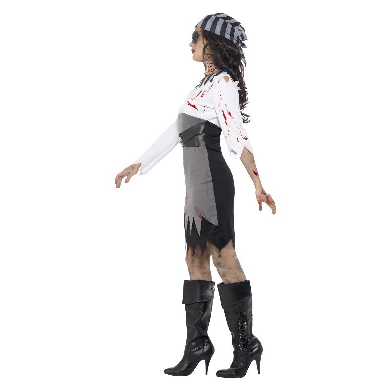 Zombie Pirate Lady Costume Grey Dress 3