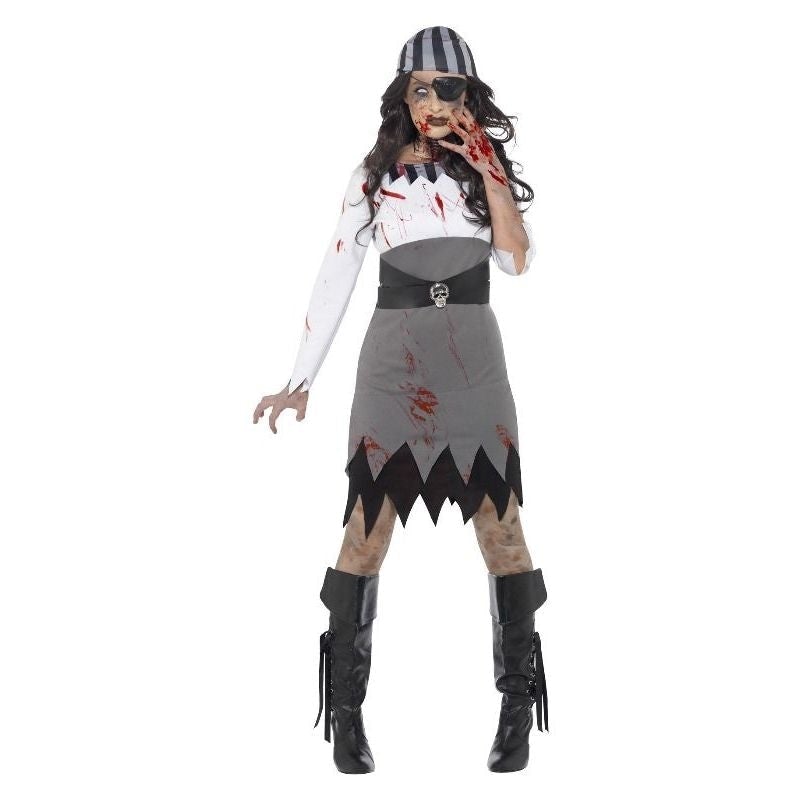 Zombie Pirate Lady Costume Grey 1