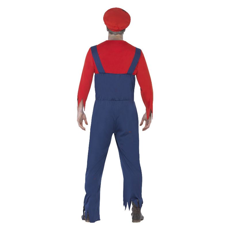 Zombie Plumber Costume Red and Blue Adult 2
