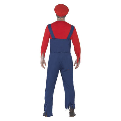 Zombie Plumber Costume Red and Blue Adult 2