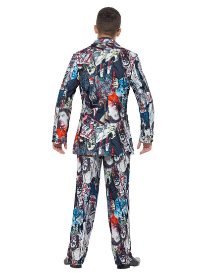 Zombie Suit Teen Costume Multi-Coloured Jacket Trousers Tie 3