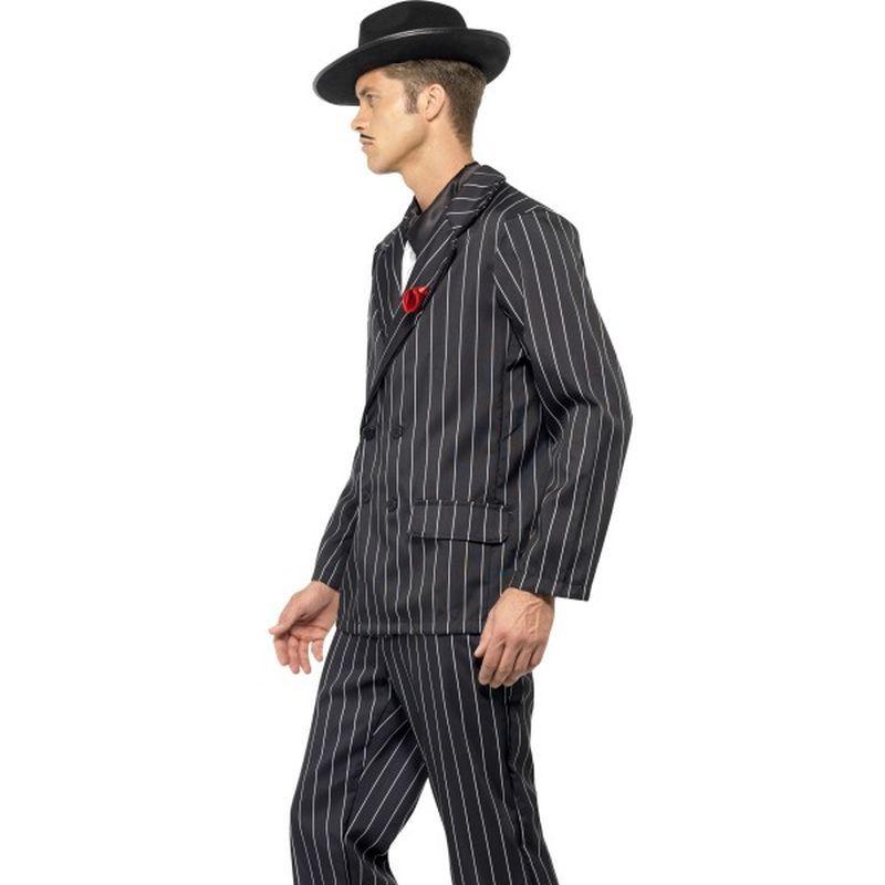 Zoot Suit Costume Adult Black White Pinstripe Gangster 3