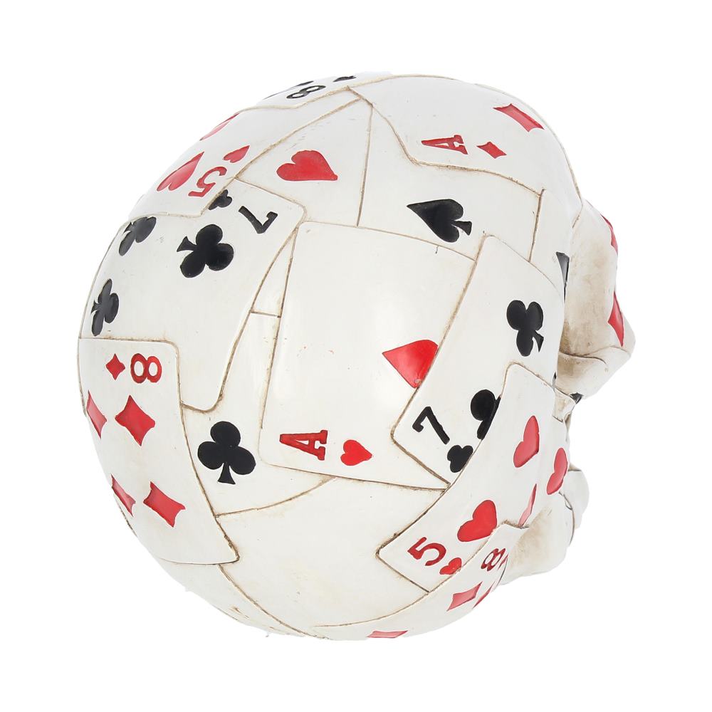 Dead Mans Hand Playing Card Skull Ornament 15cm 5