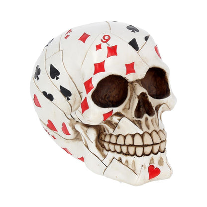 Dead Mans Hand Playing Card Skull Ornament 15cm 1