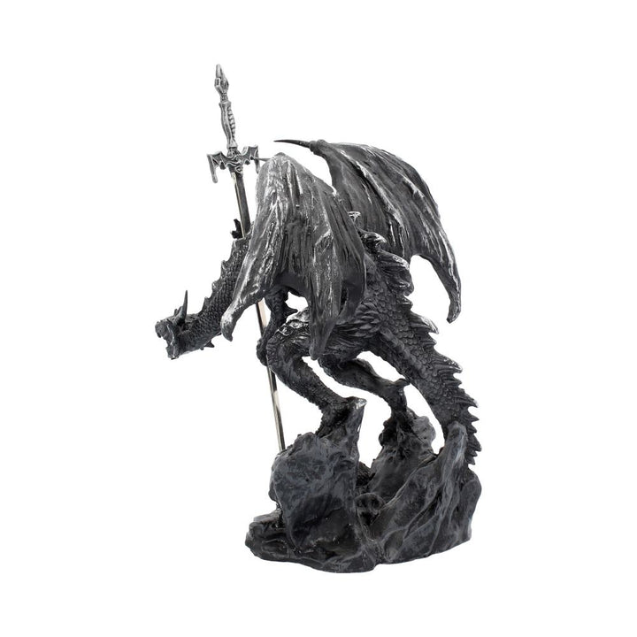Gothic Black Dragon Sword Letter Opener Figurine 22.5cm 3