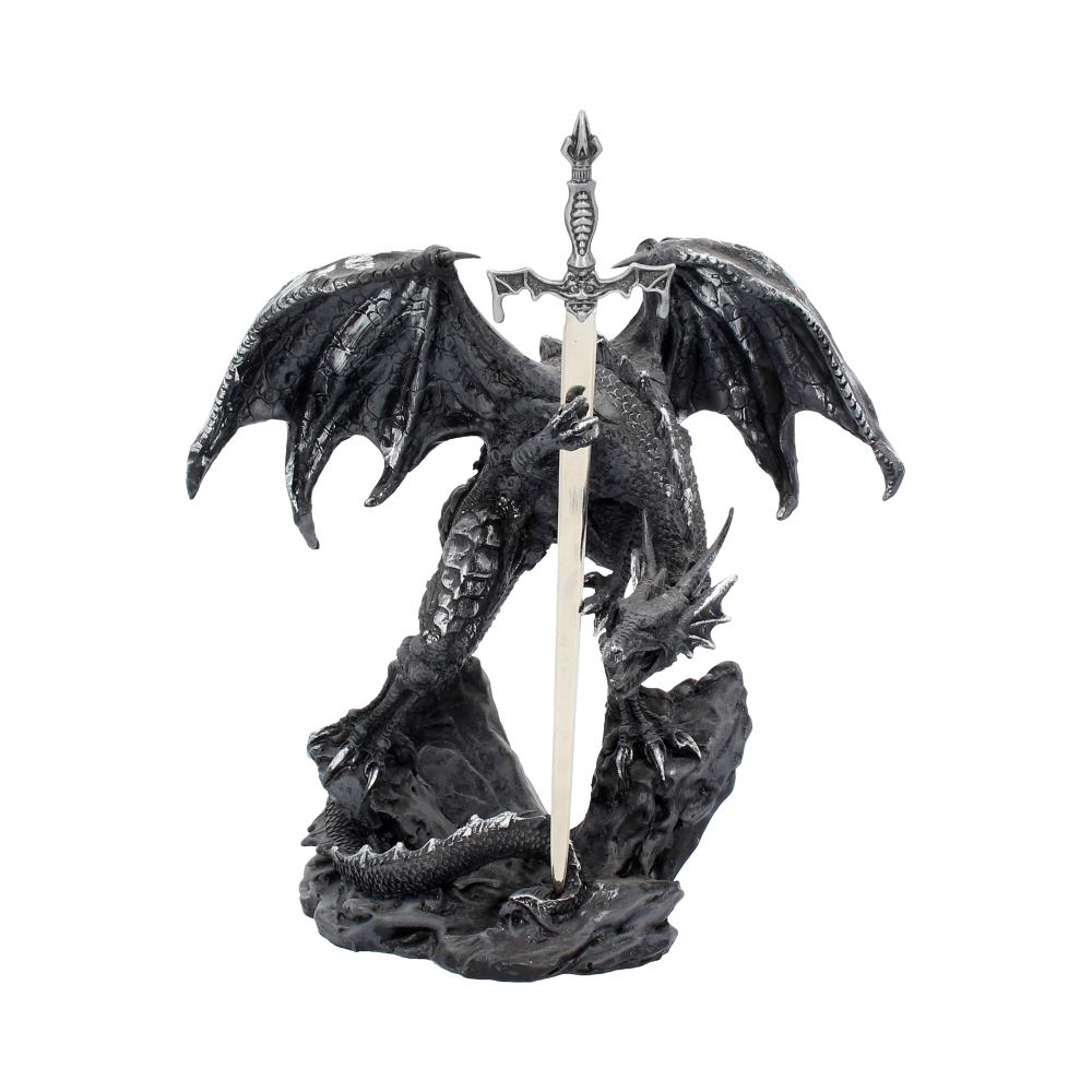 Gothic Black Dragon Sword Letter Opener Figurine 22.5cm 1