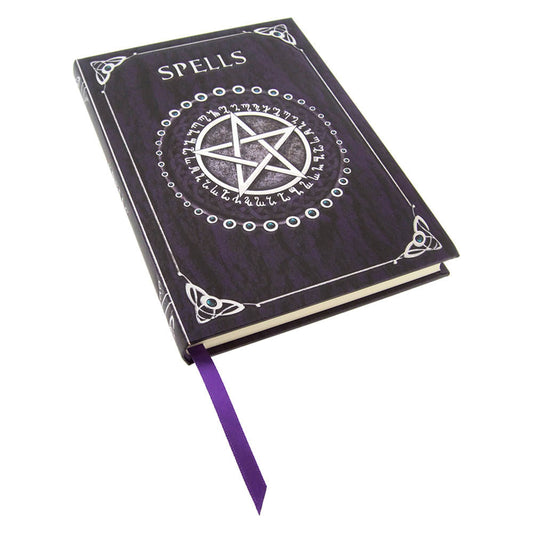 Embossed Pentagram A5 Spell Book Journal in Purple 17cm 1