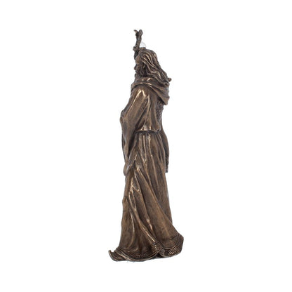 Bronze Wizard Merlin Figurine Arthurian Magic Sorcerer Ornament 28cm 3