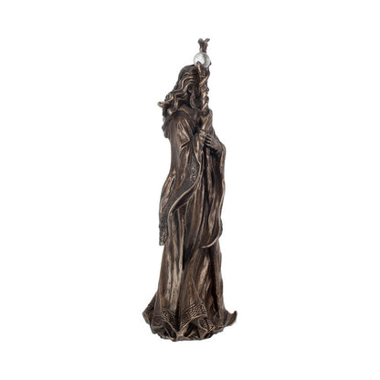 Bronze Wizard Merlin Figurine Arthurian Magic Sorcerer Ornament 28cm 6