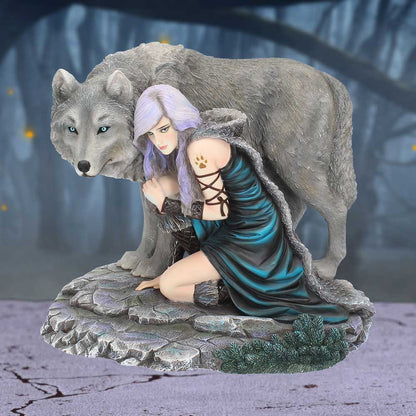 Protector Wolf Figurine by Anne Stokes Limited Edition Fantasy Ornament 25cm 7