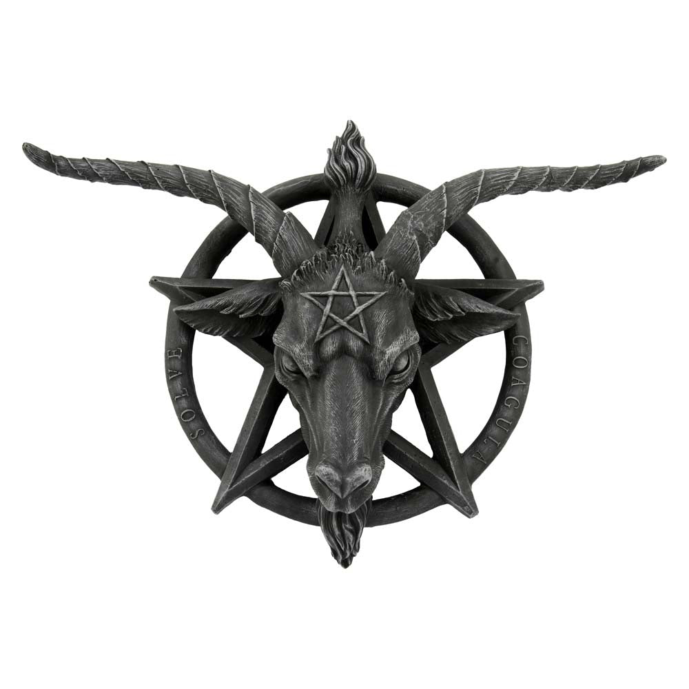 Baphomet Head Goat God Deity Pentagram Wall Plaque 40cm 1