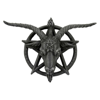 Baphomet Head Goat God Deity Pentagram Wall Plaque 40cm 1