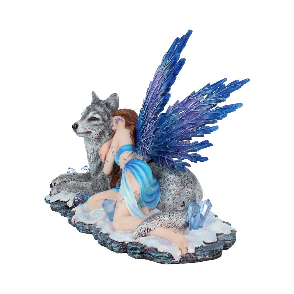 Lupiana Wolf Ornament 34cm Blue Fairy Polyresin Statue 2