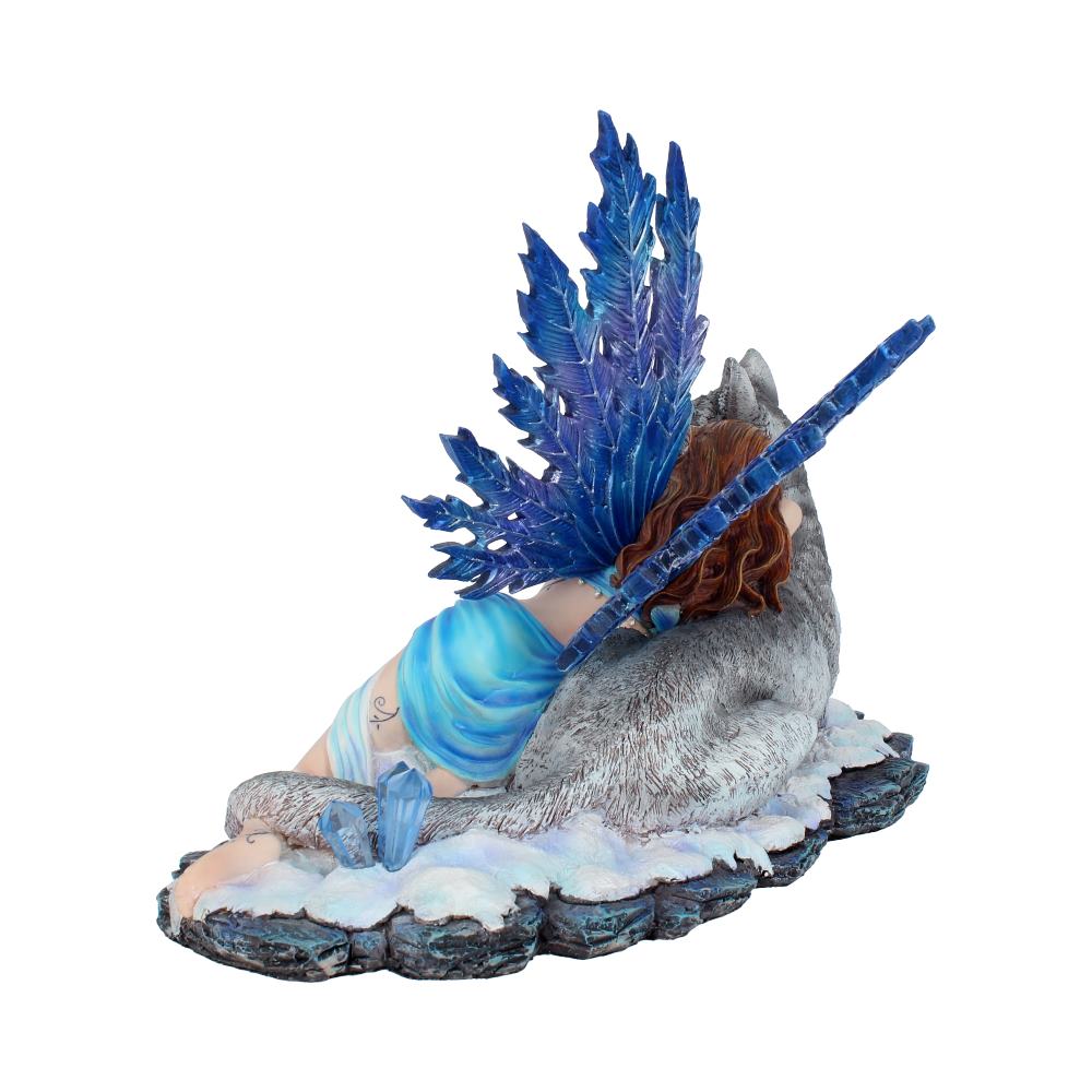 Lupiana Wolf Ornament 34cm Blue Fairy Polyresin Statue 3