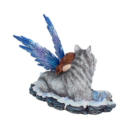 Lupiana Wolf Ornament 34cm Blue Fairy Polyresin Statue 5