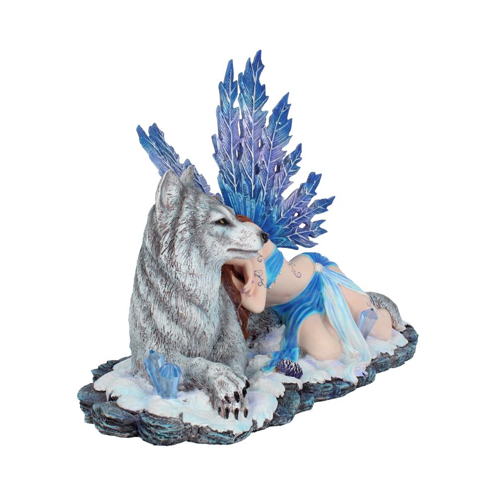 Lupiana Wolf Ornament 34cm Blue Fairy Polyresin Statue 6