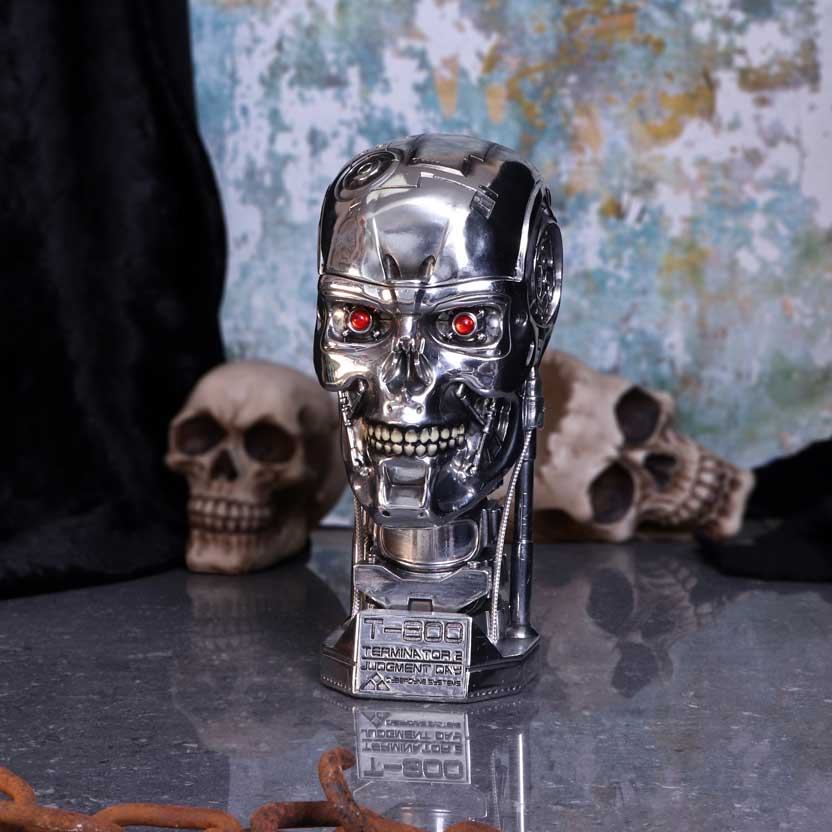 T800 Terminator 2 Judgement Day T2 Head Box Movie Merchandise 21cm Statue 7