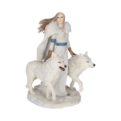 Winter Guardians Wolf Companion Figurine 23cm by Anne Stokes 1