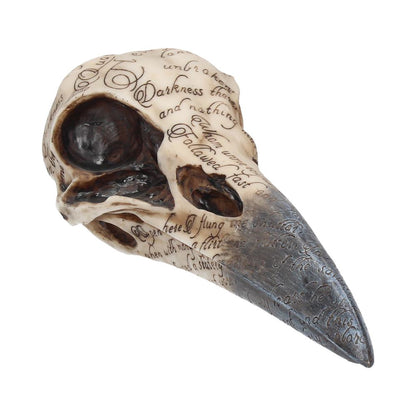 Edgars Raven Skull Figurine Edgar Allen Poe Ornament Edgars 21cm 1