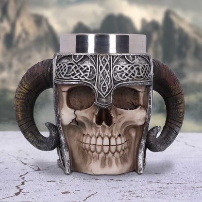 Viking Skull Helmet Tankard Historical Mug 19cm 7