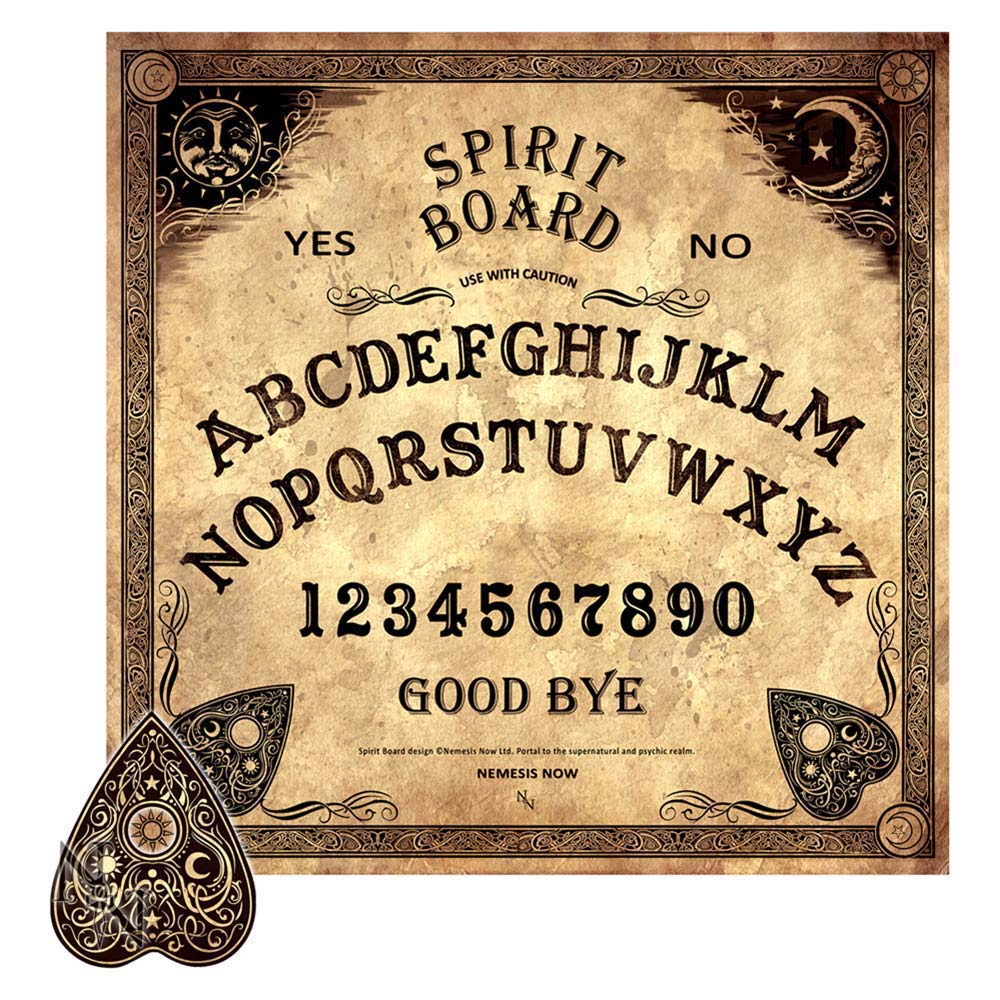 Antiqued Beige Spirit Talking Board with Planchette 38.5cm 1