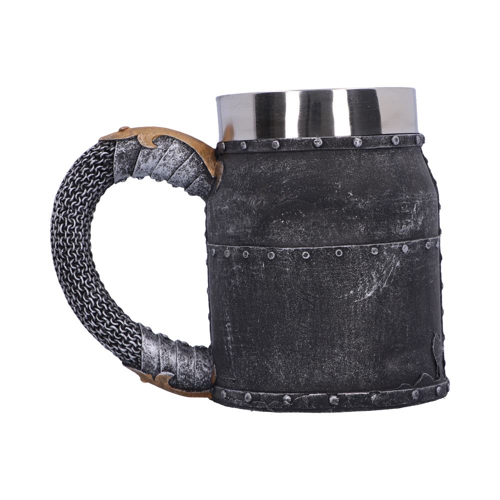 Crusader Medieval Knight Chainmail Tankard Historical Helmet Mug 17cm