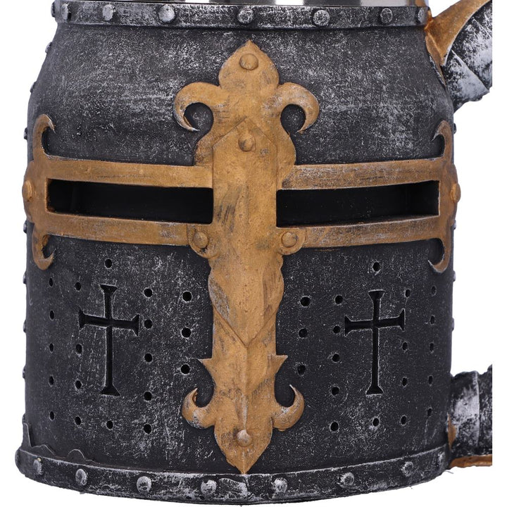 Crusader Medieval Knight Chainmail Tankard Historical Helmet Mug 17cm