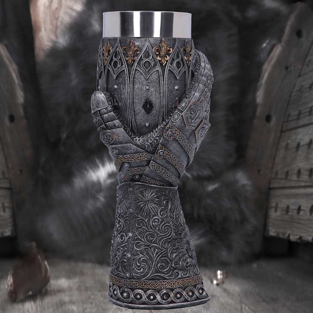 Medieval Lion Heart Gauntlet Armour Goblet 7