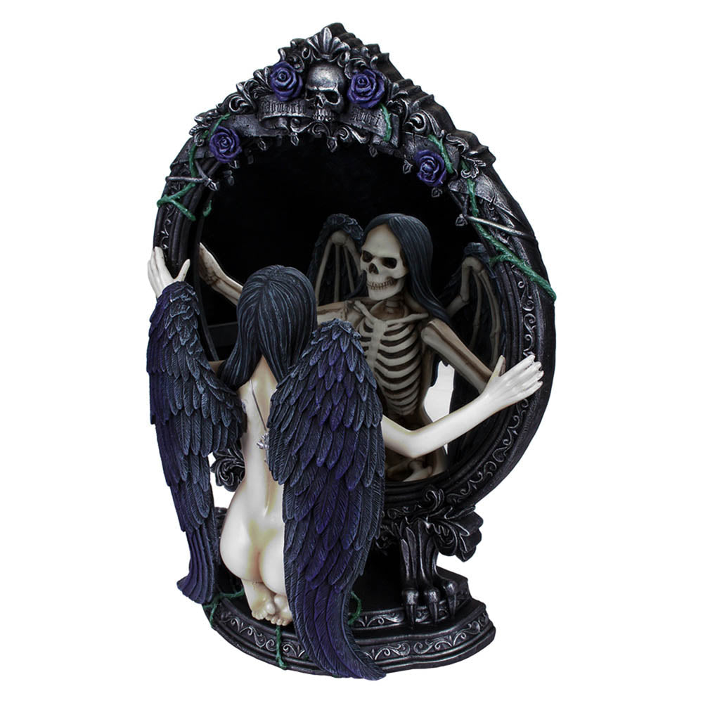 Fates Reflection Gothic Mirror Female Skeleton Ornament 33cm 1