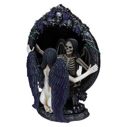 Fates Reflection Gothic Mirror Female Skeleton Ornament 33cm 1