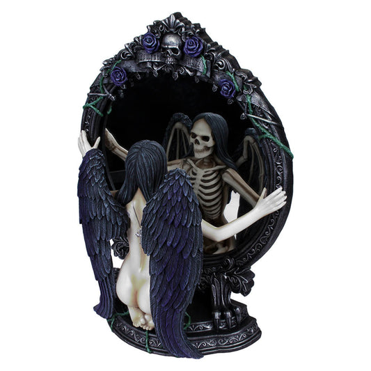 Fates Reflection Gothic Mirror Female Skeleton Ornament 33cm 1