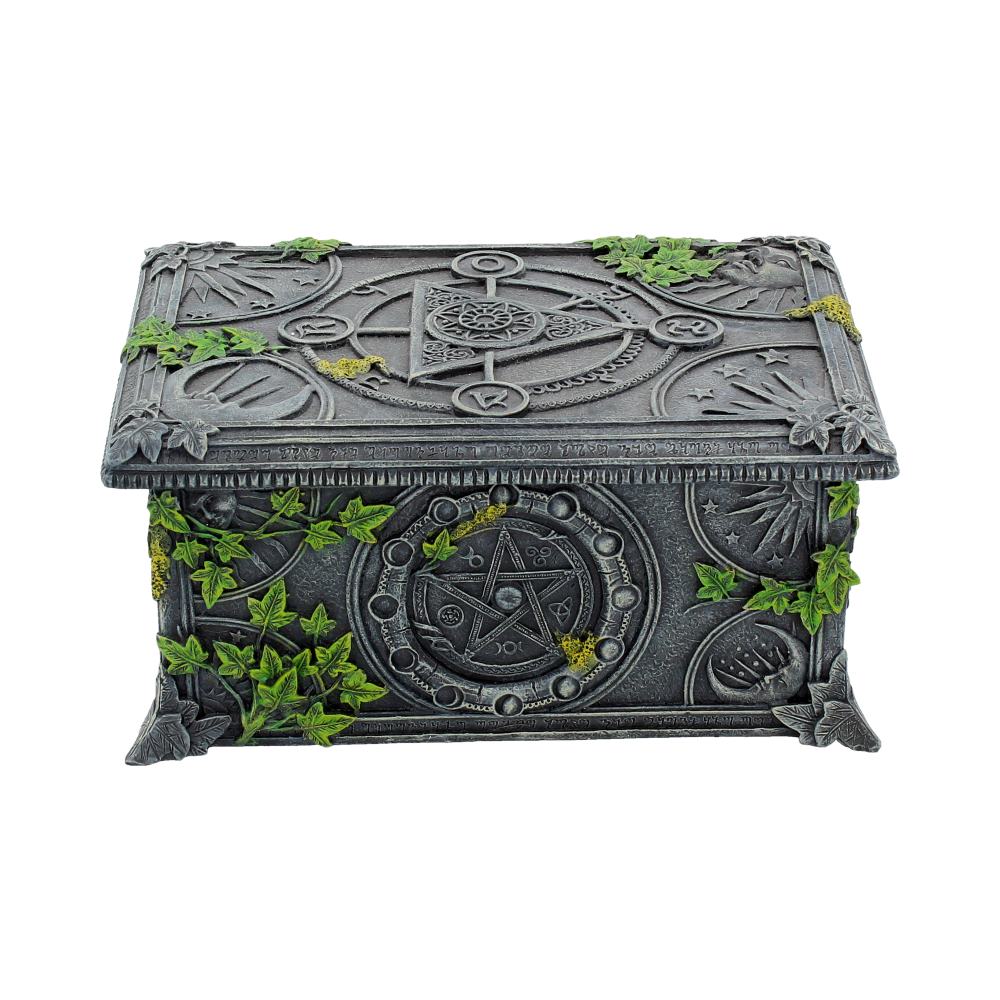 Ivy Covered Wiccan Pentagram Tarot Trinket Box 17.5cm 1