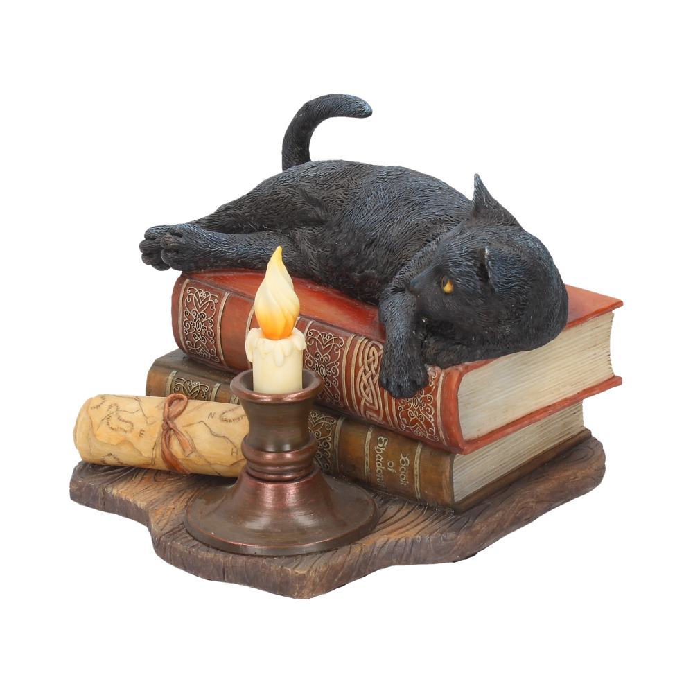 Witching Hour Cat Figurine by Lisa Parker Black Candle Ornament 20.5cm