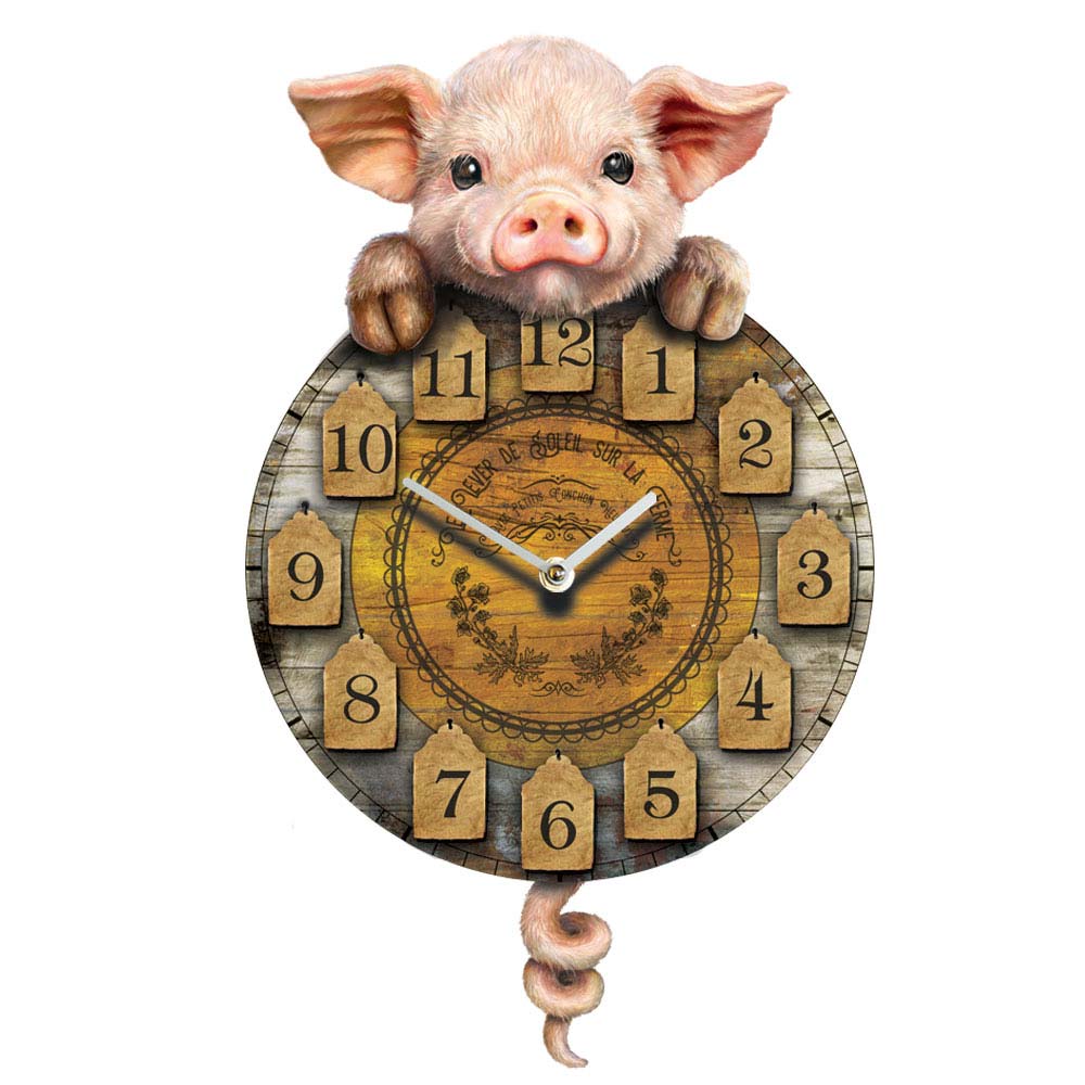 Piggin Tickin Pig Pendulum Clock 1