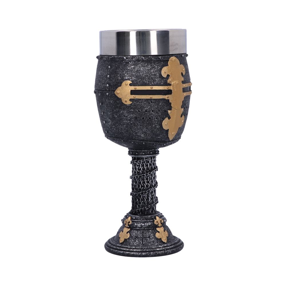 Crusader Medieval Knight Chainmail Wine Goblet 18cm 4