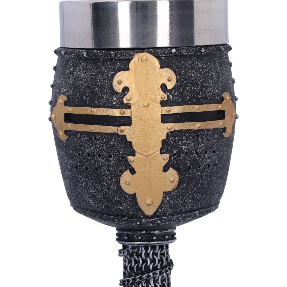 Crusader Medieval Knight Chainmail Wine Goblet 18cm 5