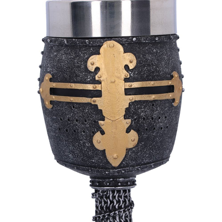 Crusader Medieval Knight Chainmail Wine Goblet 18cm 5
