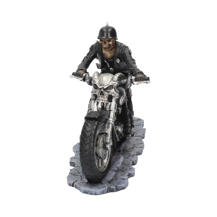 Hell on the Highway Skeleton Motorbike Ornament Figurine 20.5cm