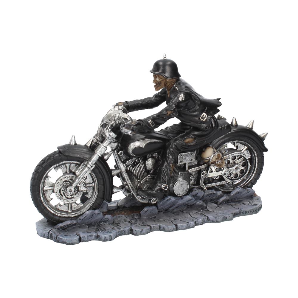 Hell on the Highway Skeleton Motorbike Ornament Figurine 20.5cm